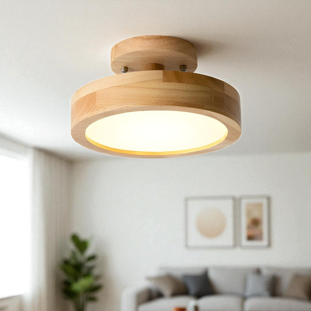 Skandynawska Okrągła Lampa Sufitowa LED | Minimalistyczny Design