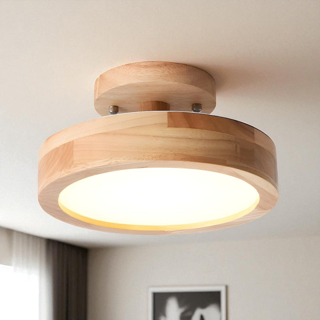Skandynawska Okrągła Lampa Sufitowa LED | Minimalistyczny Design