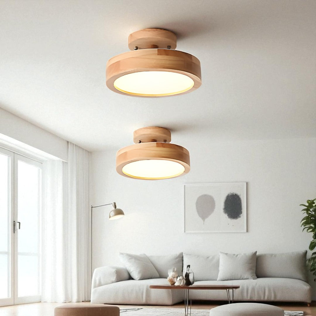 Skandynawska Okrągła Lampa Sufitowa LED | Minimalistyczny Design