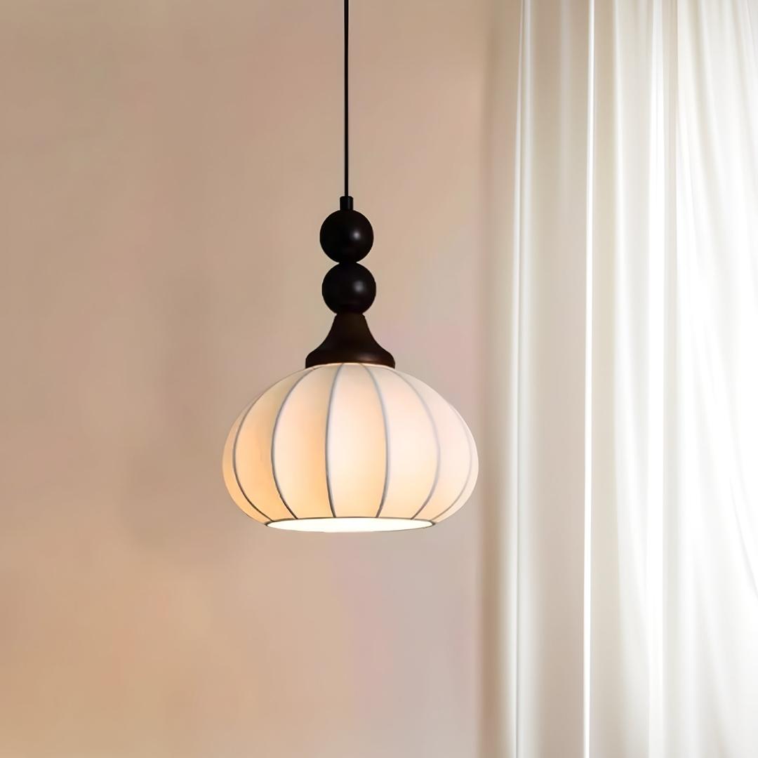 Lampa Wisząca Z Abażurem Z Tkaniny Jedwabnej | Regulowana