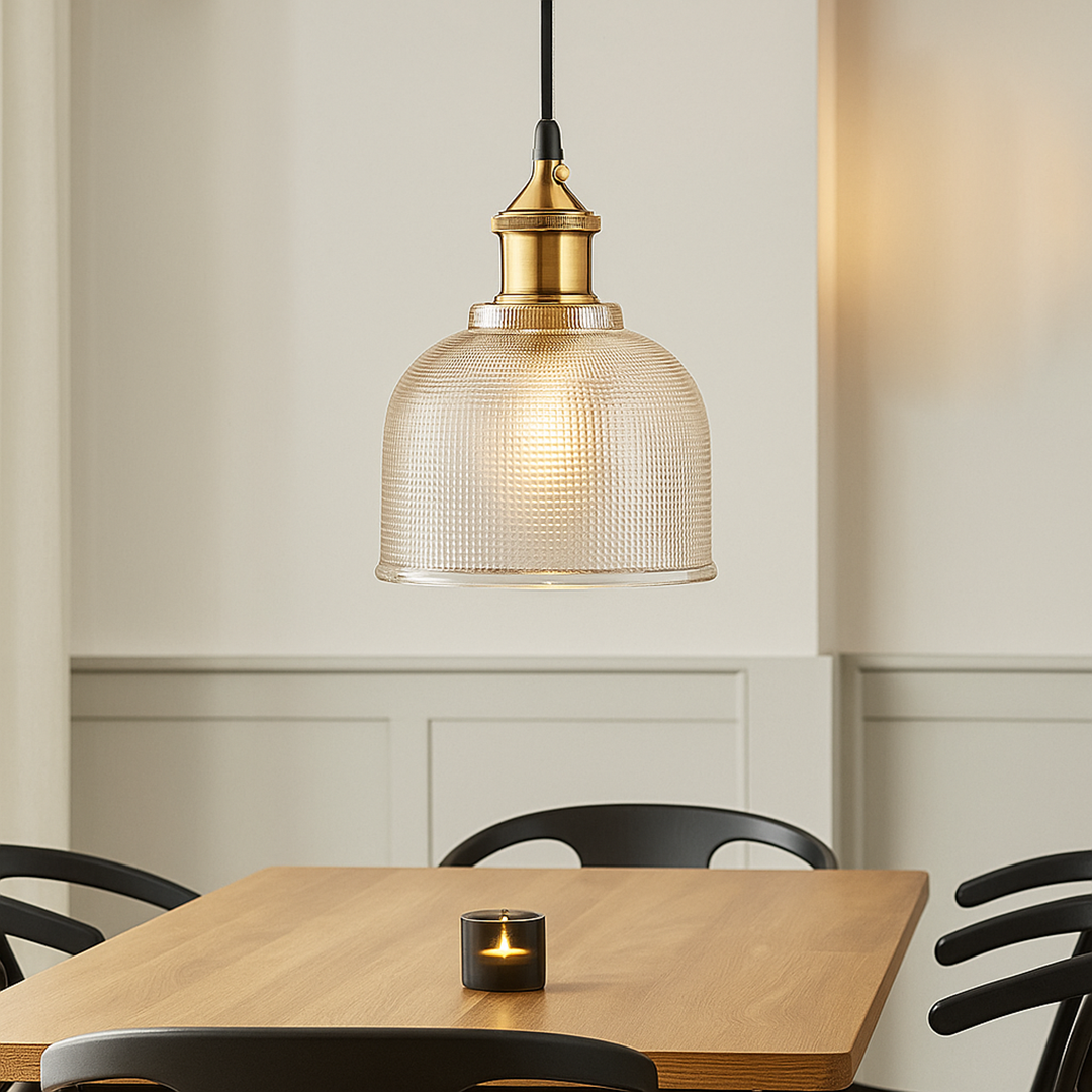 Retro Szklana Lampa Wisząca | Kolorowa