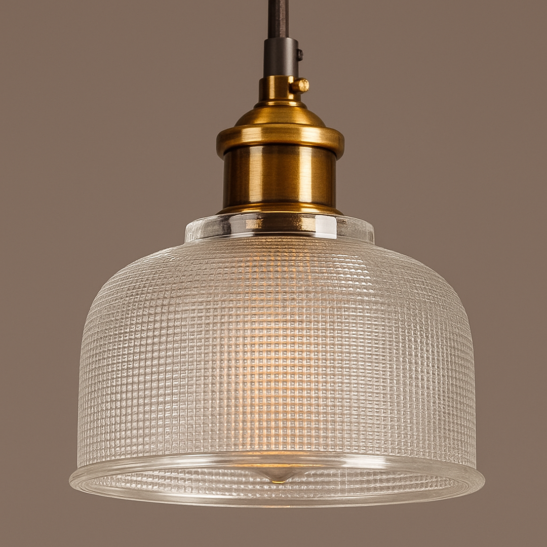 Retro Szklana Lampa Wisząca | Kolorowa