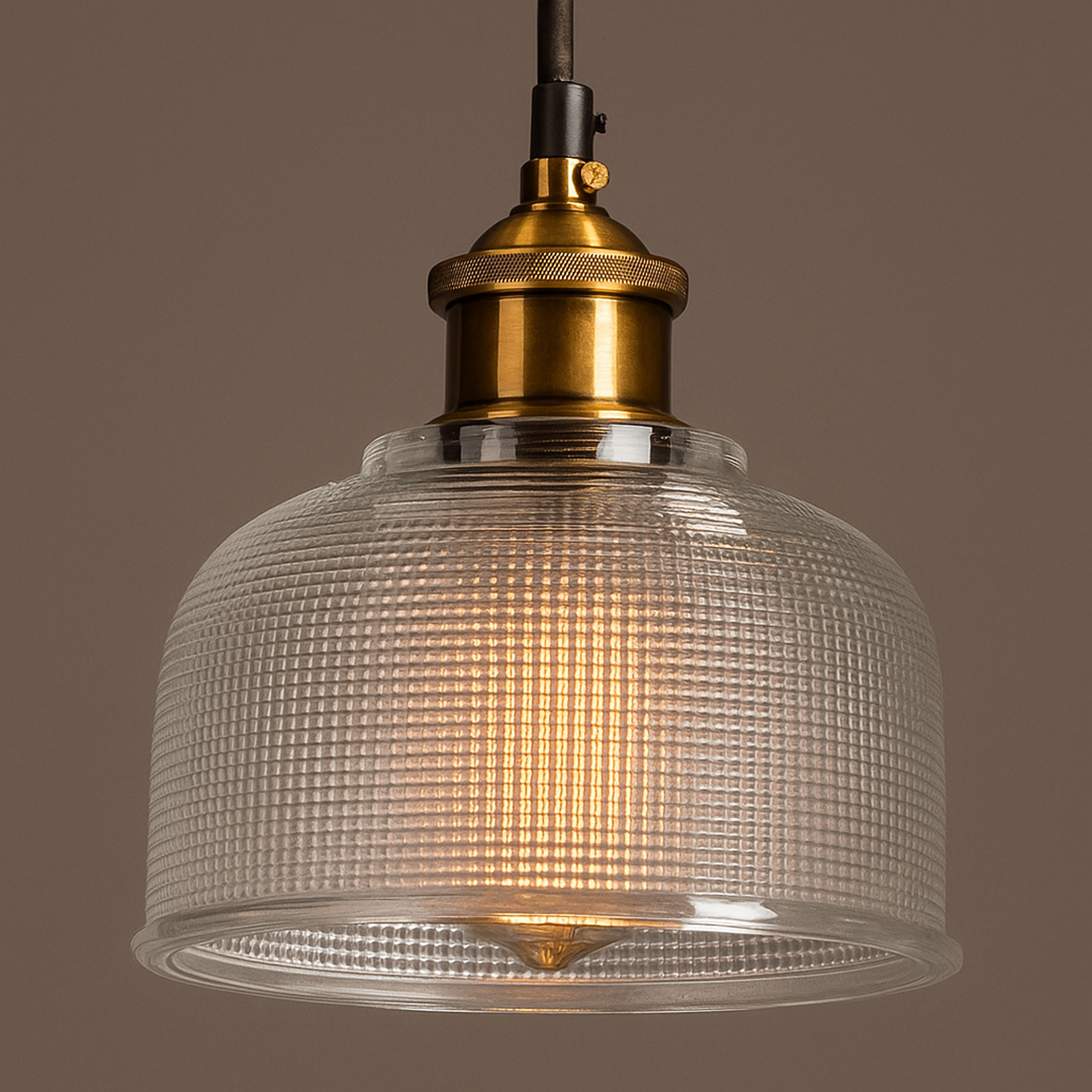 Retro Szklana Lampa Wisząca | Kolorowa
