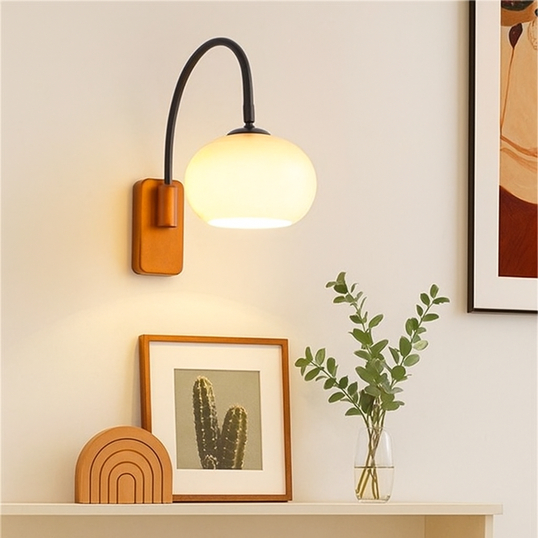 Obracana Szklana Lampa Ścienna | Bauhaus