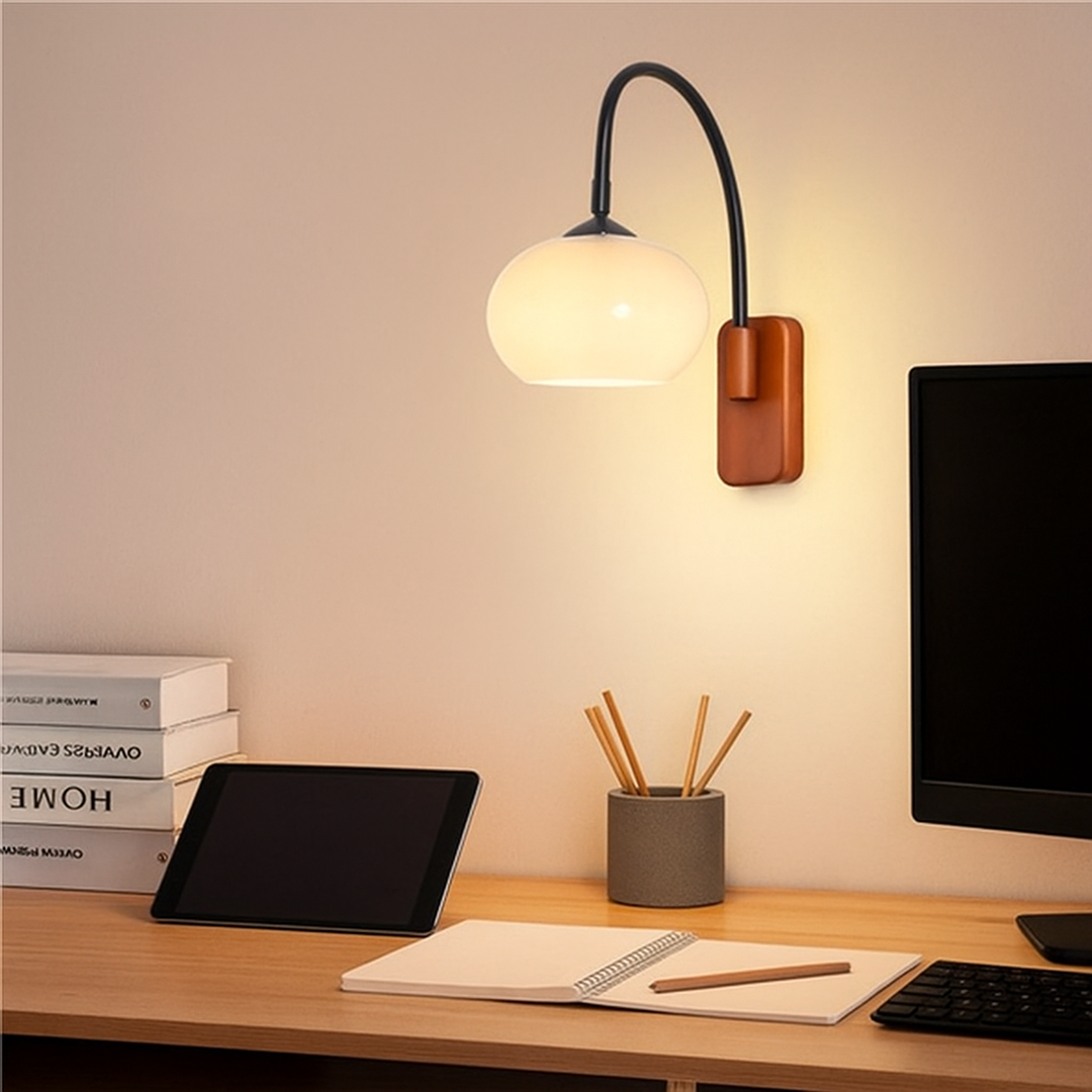 Obracana Szklana Lampa Ścienna | Bauhaus