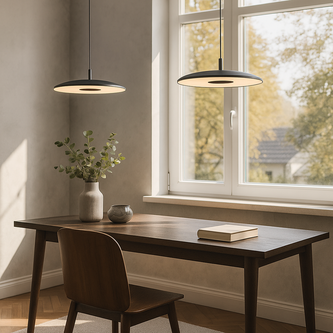 Niklowana Lampa Wisząca LED | Nowoczesna