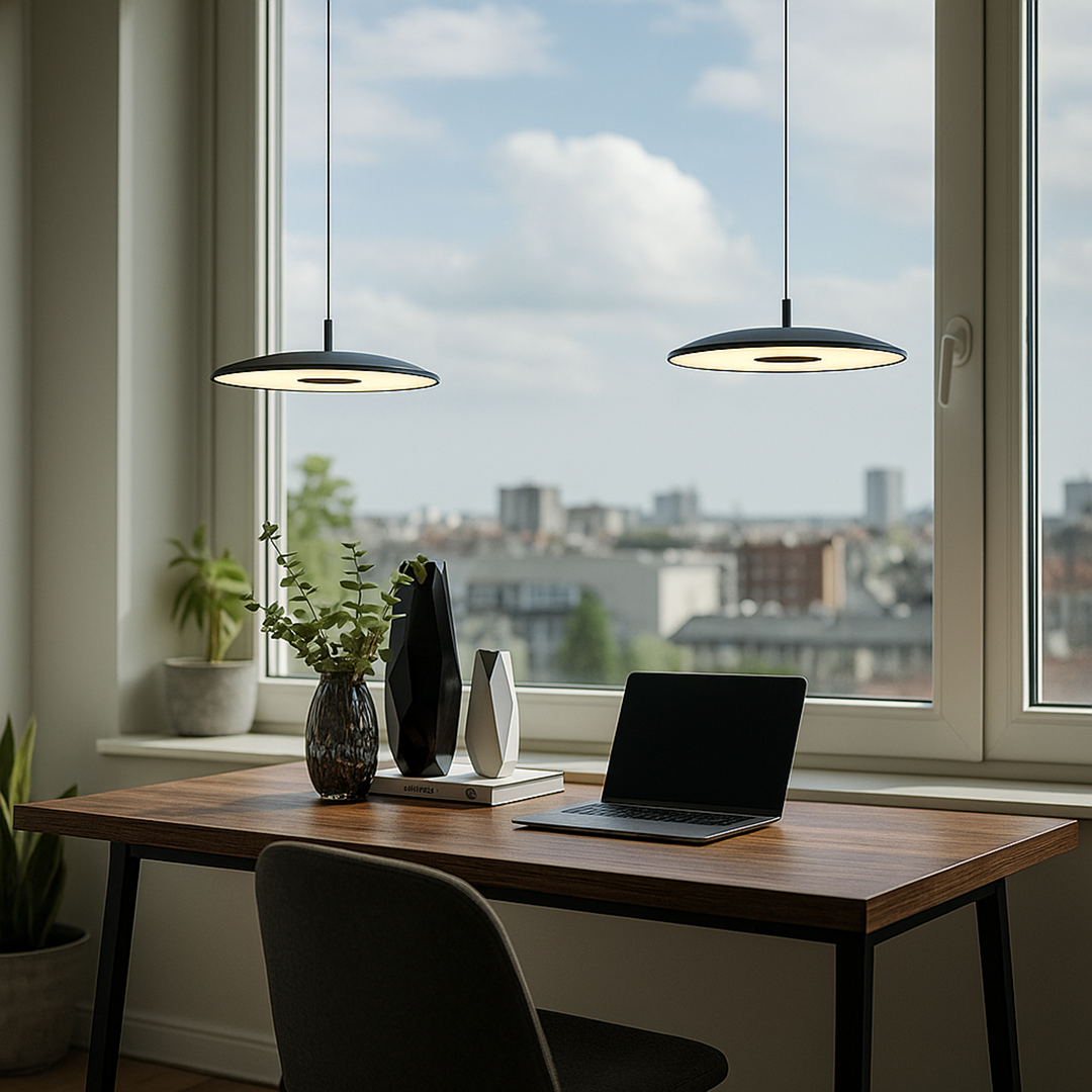 Niklowana Lampa Wisząca LED | Nowoczesna
