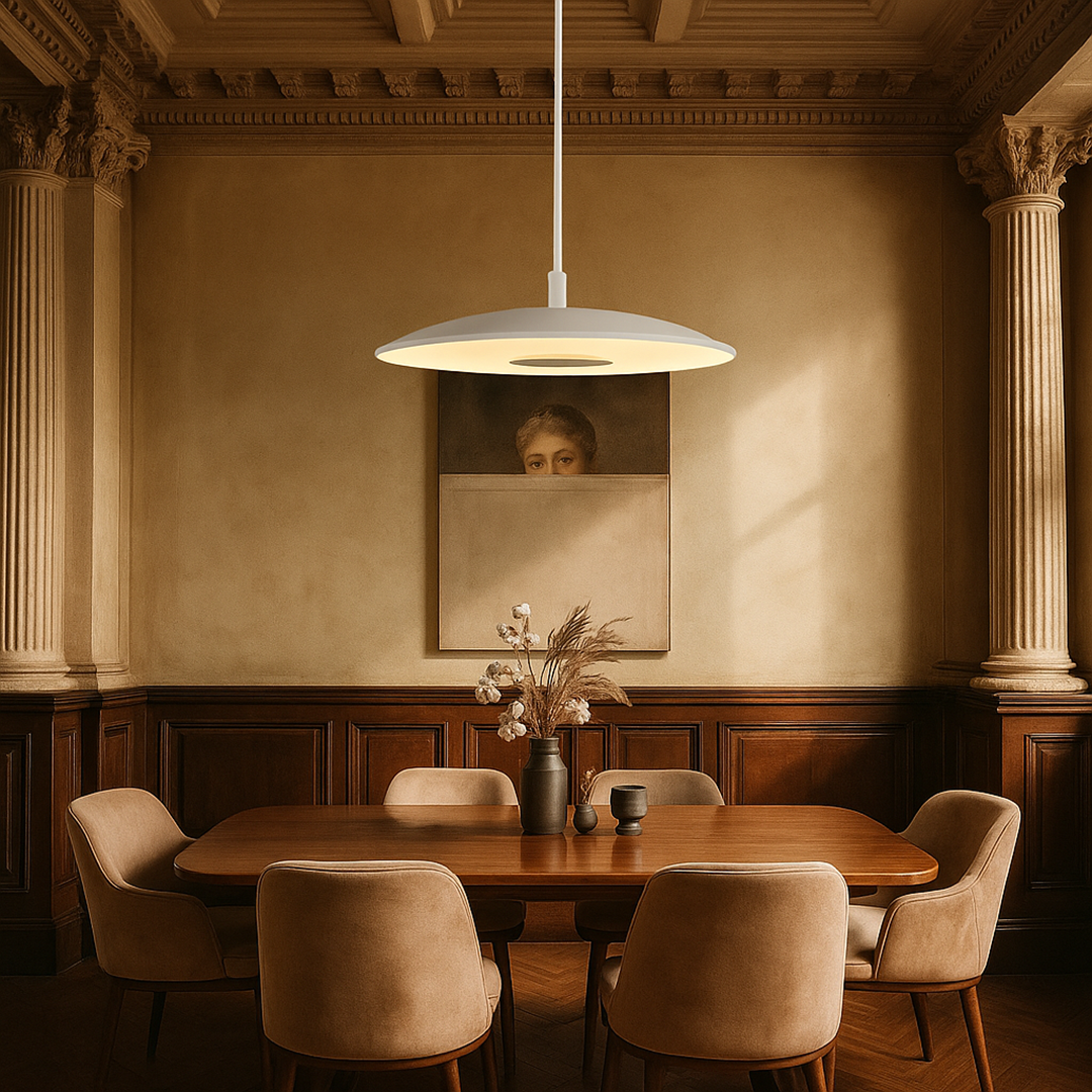 Niklowana Lampa Wisząca LED | Nowoczesna