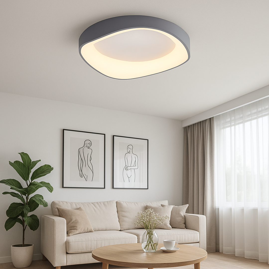 Nordycka Lampa Sufitowa O Fakturze Drewna | Styl Skandynawski