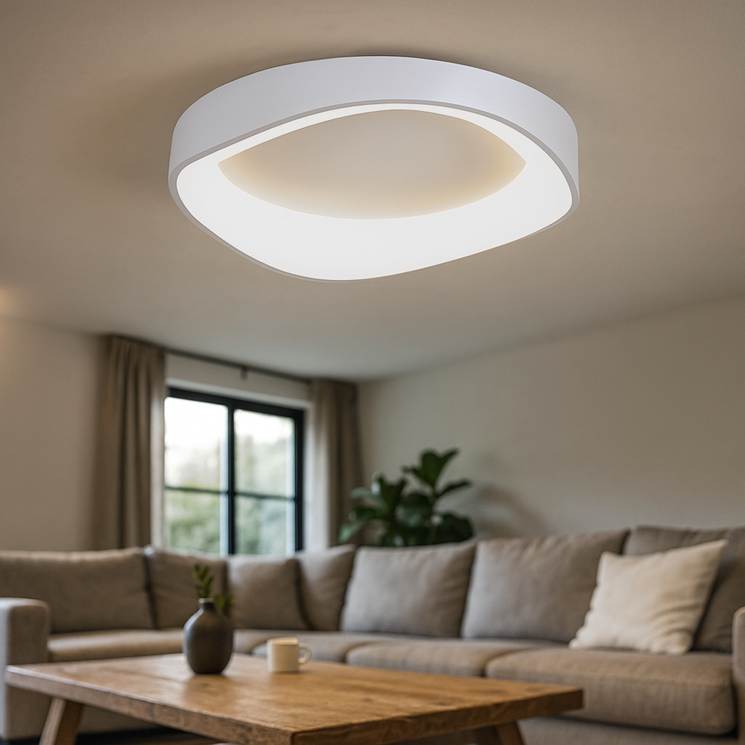 Nordycka Lampa Sufitowa O Fakturze Drewna | Styl Skandynawski