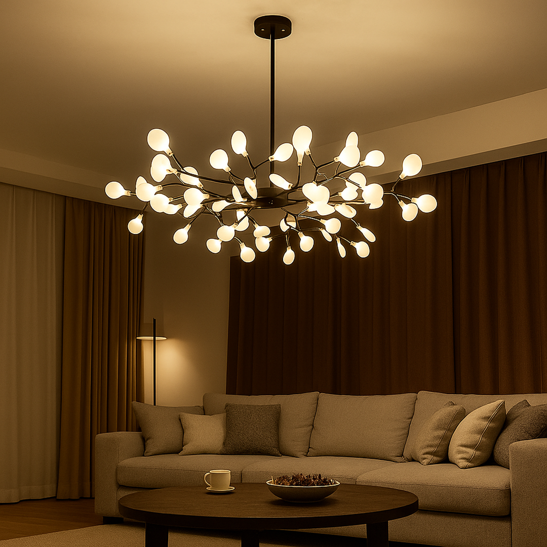 Rozgałęziony żyrandol świetlik | Lampa sufitowa do salonu