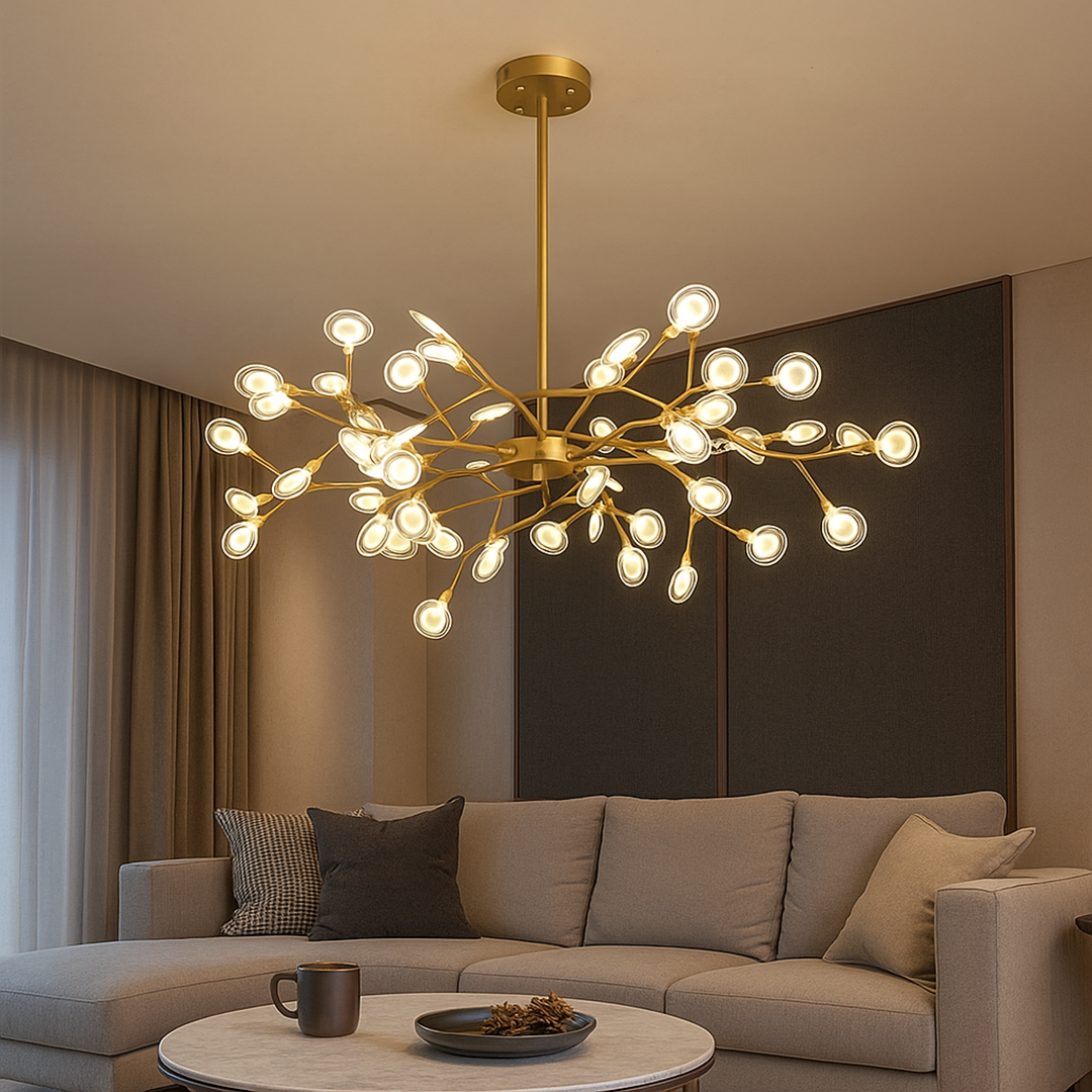 Rozgałęziony żyrandol świetlik | Lampa sufitowa do salonu