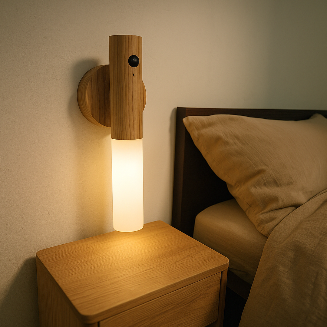 Lampa LED z czujnikiem ruchu | Ładowana lampa ścienna lub stołowa