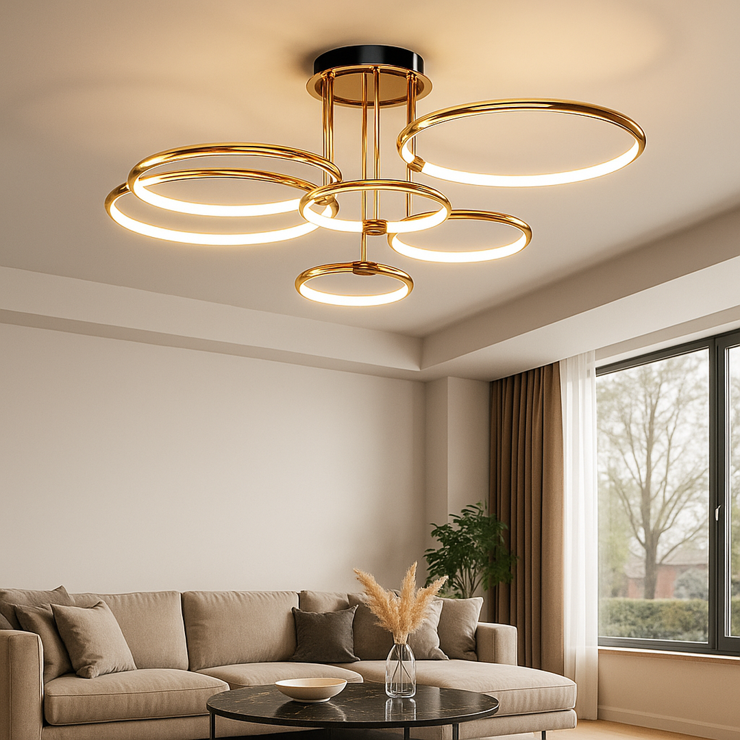 Lampa sufitowa LED do salonu | Lampa z regulowaną jasnością