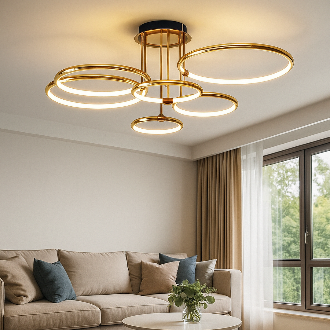 Lampa sufitowa LED do salonu | Lampa z regulowaną jasnością