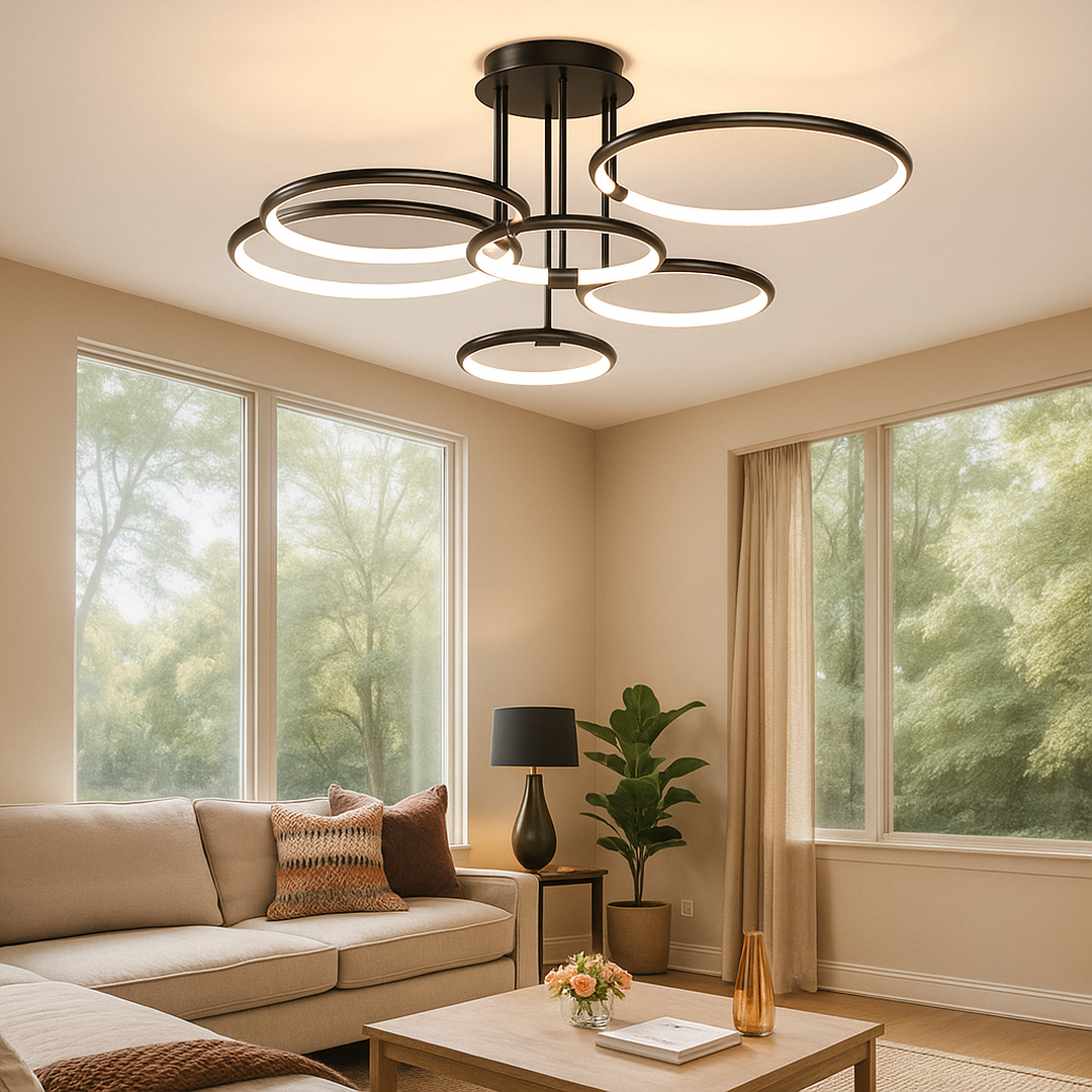 Lampa sufitowa LED do salonu | Lampa z regulowaną jasnością