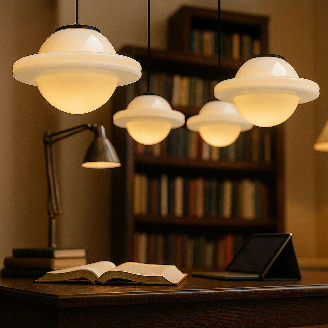 Lampa wisząca z matowego szkła | Geometryczna lampa sufitowa
