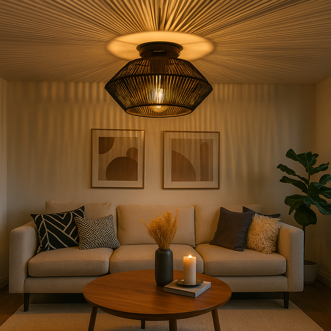 Lampa sufitowa do salonu | Artystyczny wzór