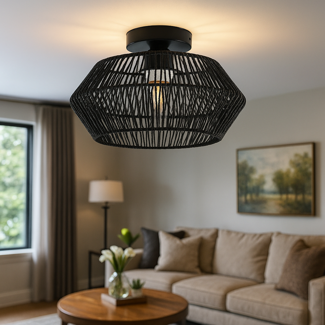 Lampa sufitowa do salonu | Artystyczny wzór