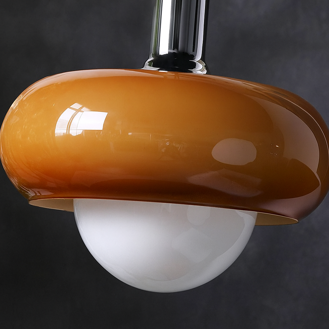 Szklana lampa wisząca Bauhaus | Elegancki kolor kawy