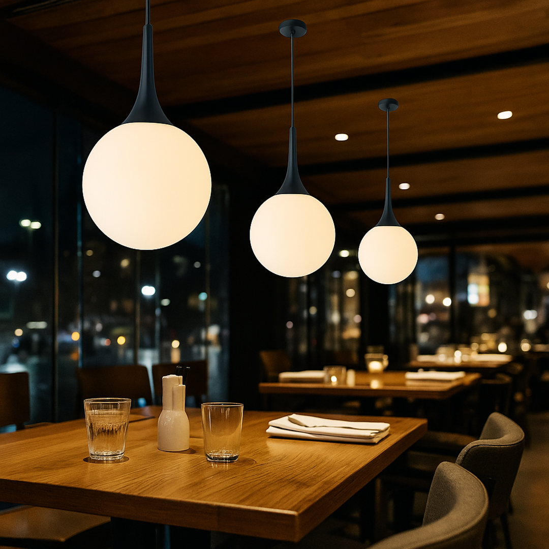 Metalowa Lampa Sufitowa | Szkło