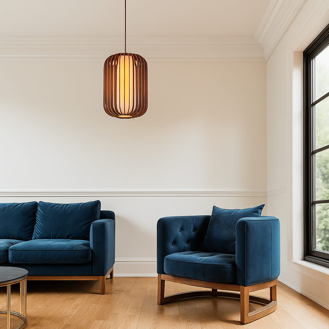 Drewniana Lampa Wisząca | Skandynawska Inspiracja