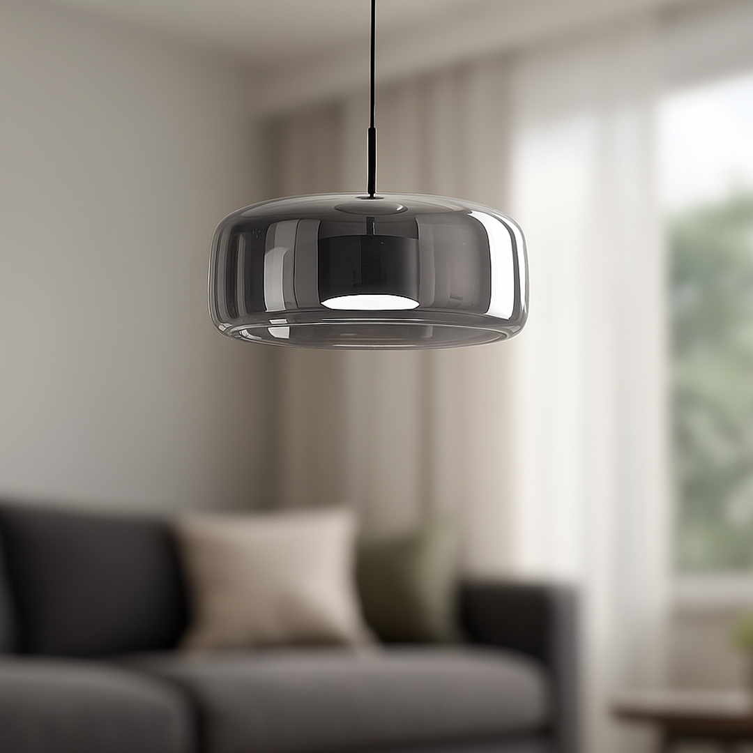 Kamienna Lampa Wisząca | Eleganckie Metalowe Wykończenie