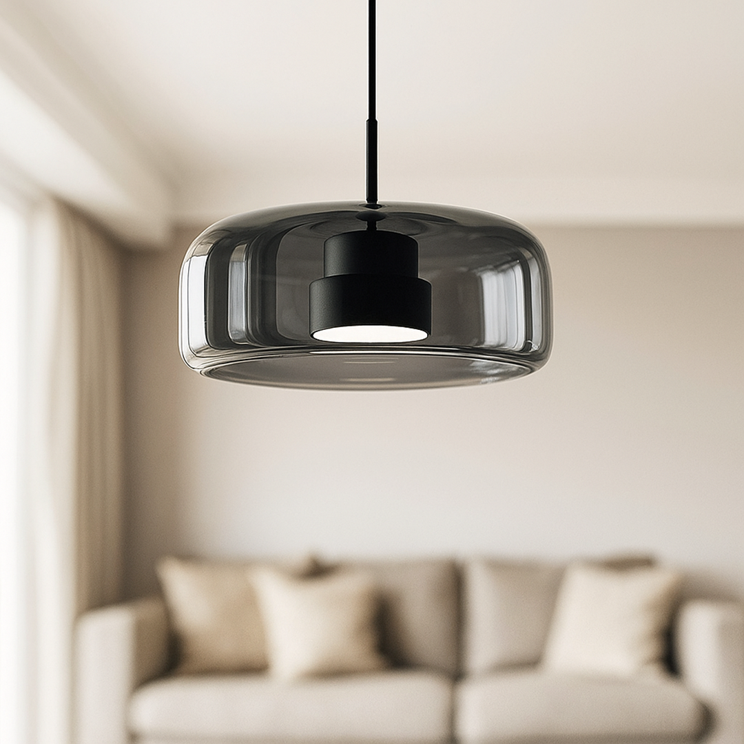 Kamienna Lampa Wisząca | Eleganckie Metalowe Wykończenie