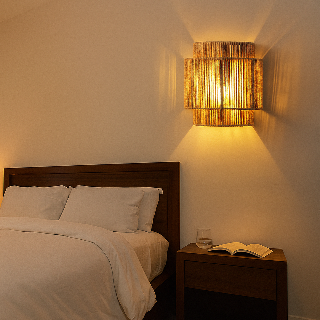 Pleciona Lampa Ścienna Z Liny | Nowoczesny Design