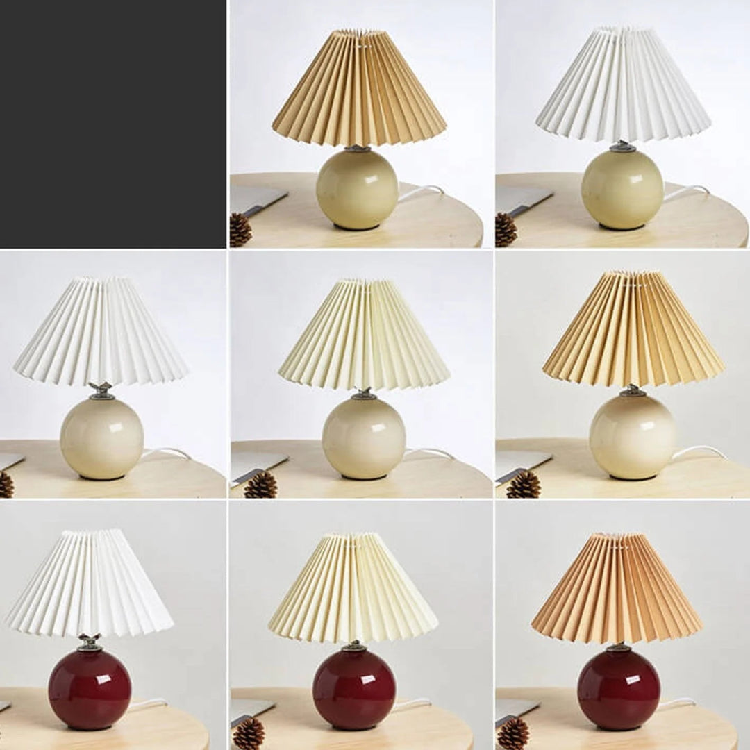 Nordycka ceramiczna plisowana lampka stołowa