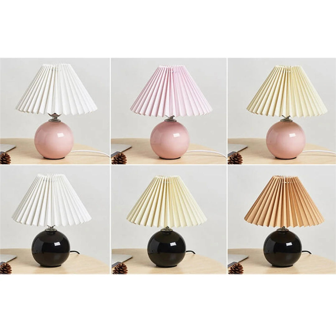 Nordycka ceramiczna plisowana lampka stołowa