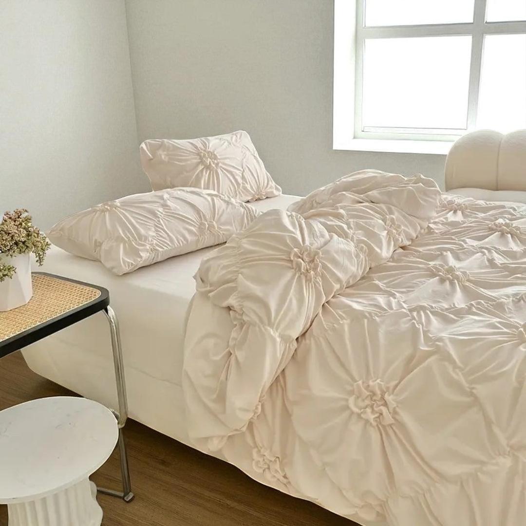 Komplet Pościeli Ruffle Flower Quilt | Zamek Błyskawiczny