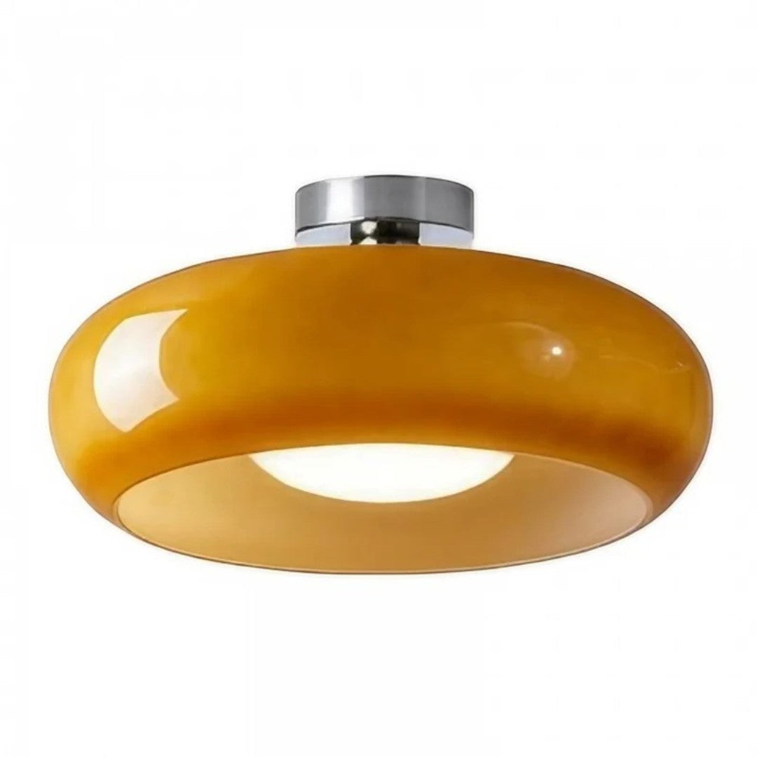 Szklana Okrągła Lampa Wisząca W Stylu Retro | Vintage