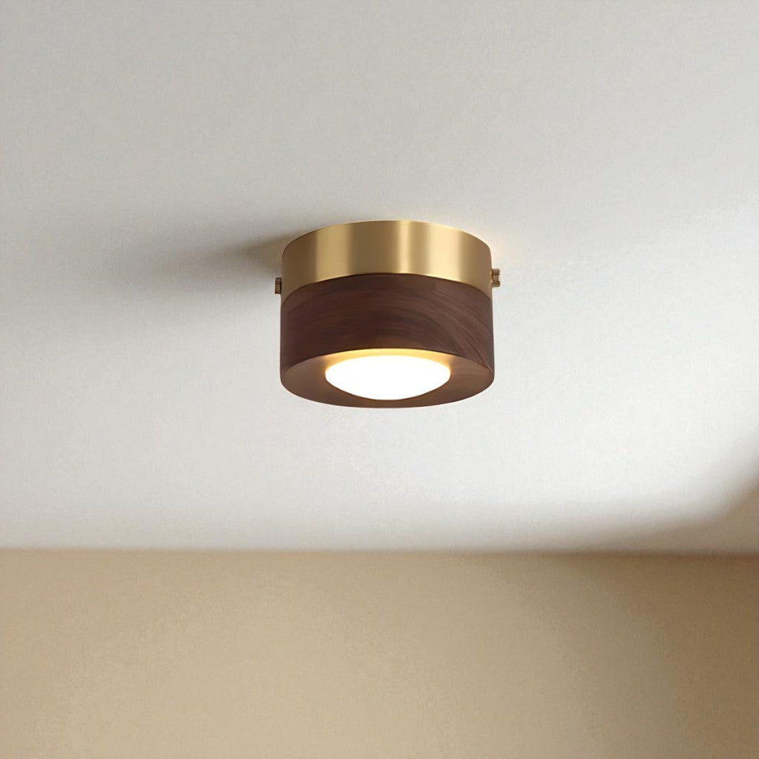 Drewniana Brązowa Lampa Sufitowa | LED