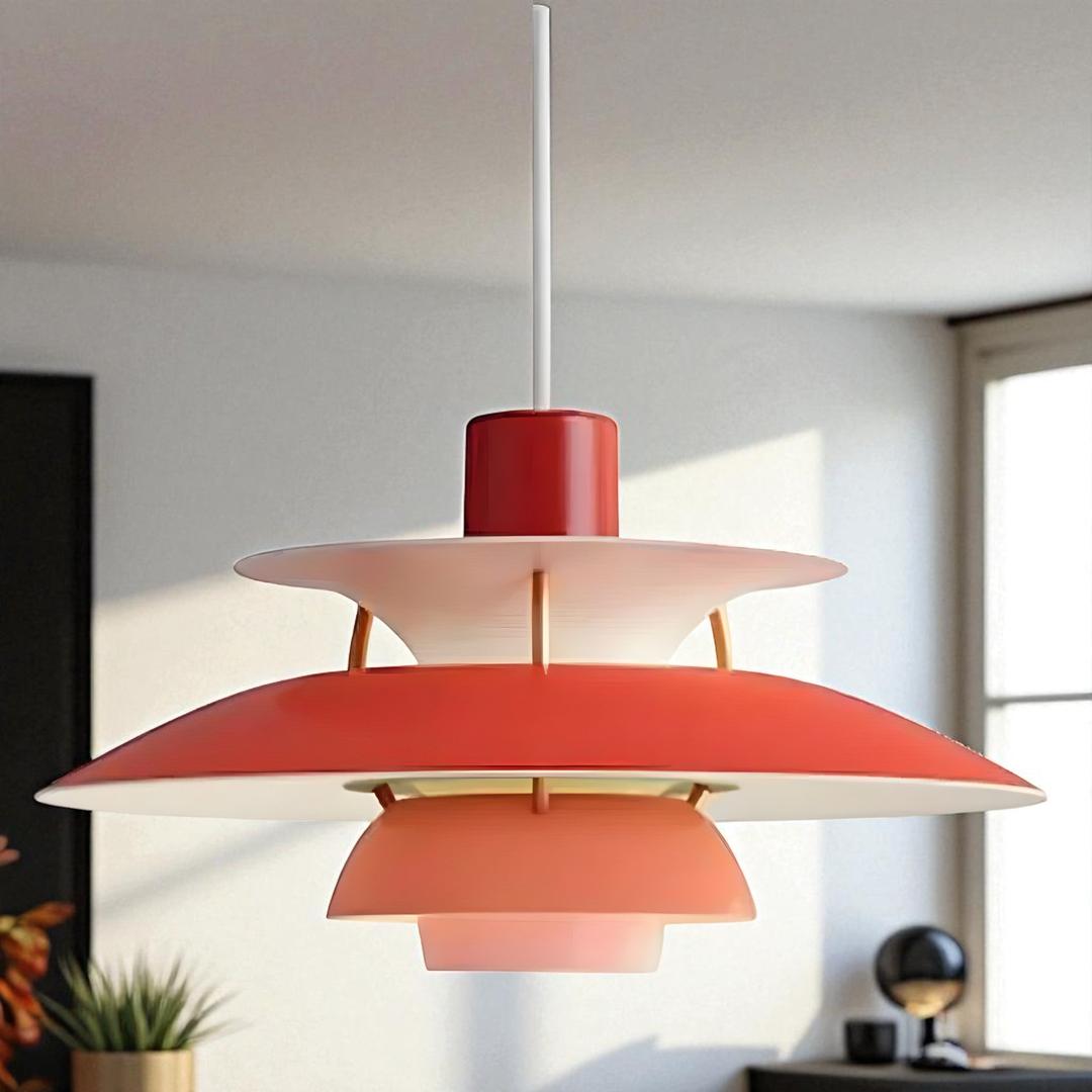Nowoczesna Okrągła Lampa Wisząca LED | Klosz