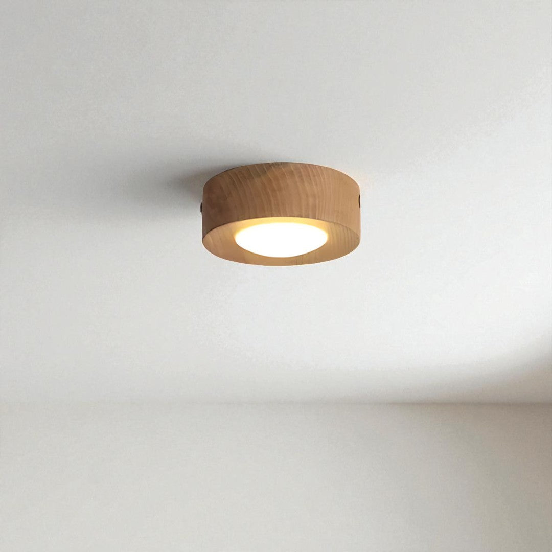Drewniana Brązowa Lampa Sufitowa | LED