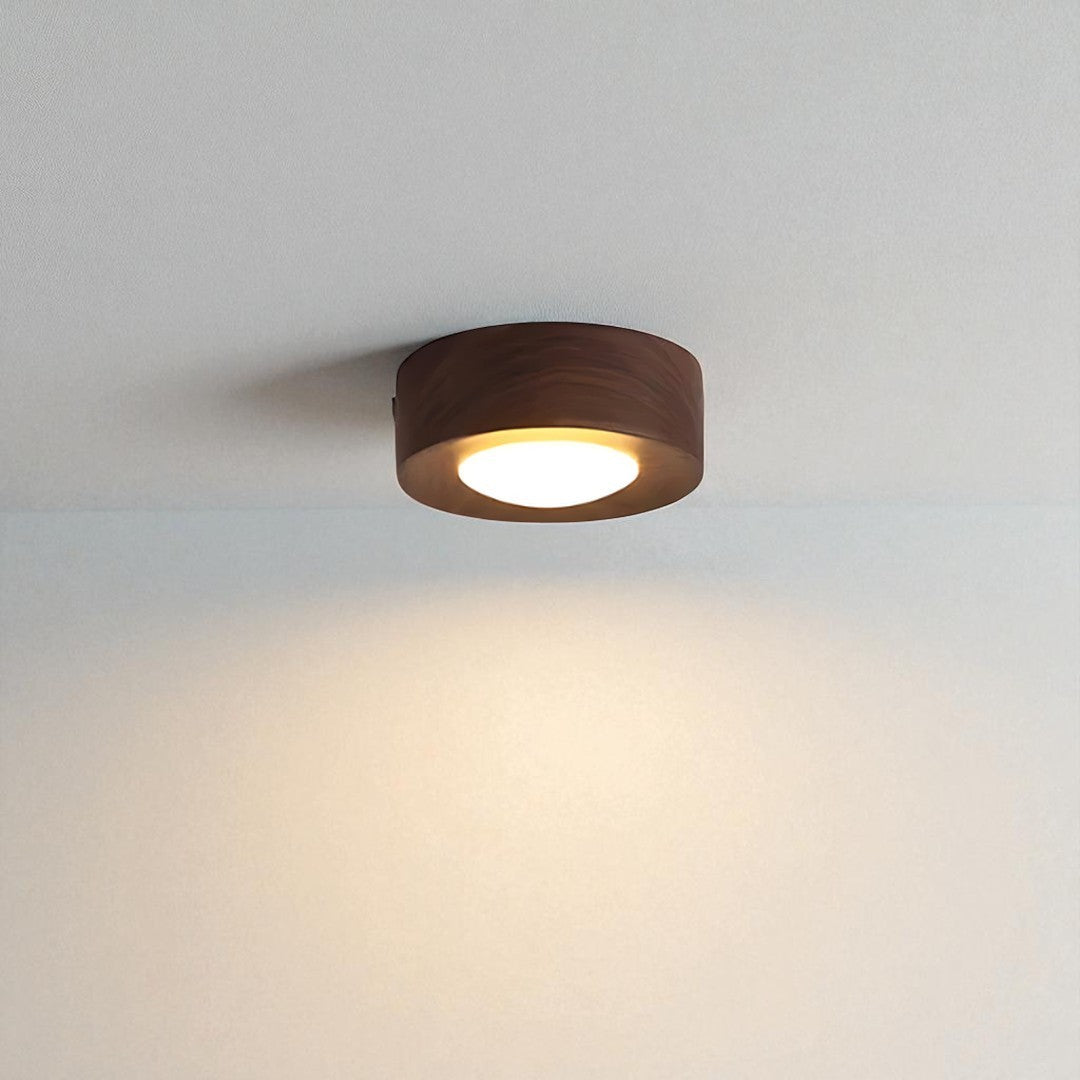 Drewniana Brązowa Lampa Sufitowa | LED