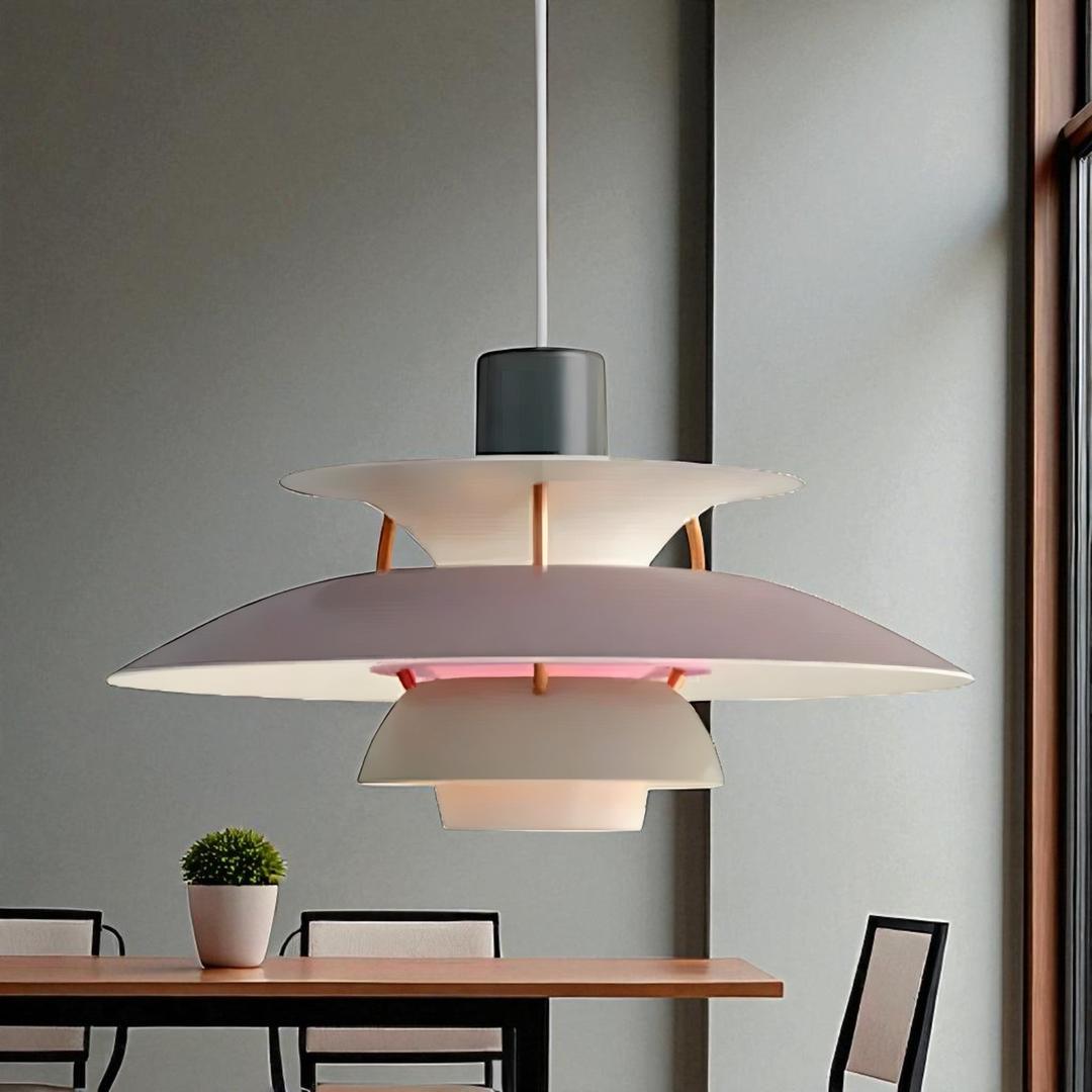 Nowoczesna Okrągła Lampa Wisząca LED | Klosz