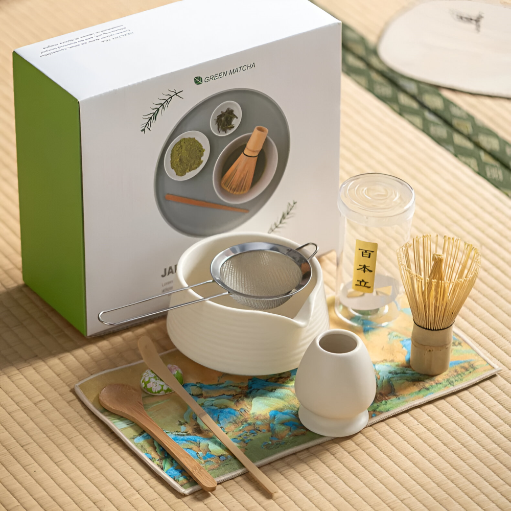 Kompletny Zestaw do Matcha 8-Elementowy z Czarką 500 ml