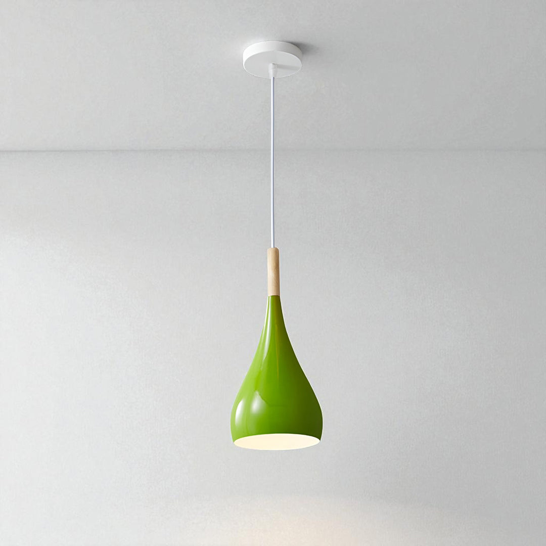 Drewniano-Żelazna Lampa Wisząca | Industrialne Oświetlenie Sufitowe