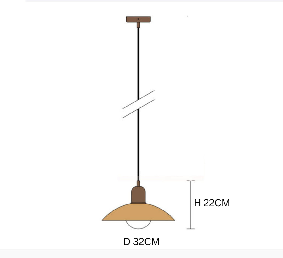Lampa Wisząca Bauhaus Z Kloszem Typu Kopuła