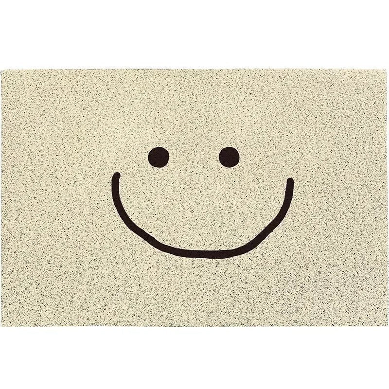 Wycieraczka Poliestrowa z Gumowym Spodem, Wzór Emoji, 60x90 cm