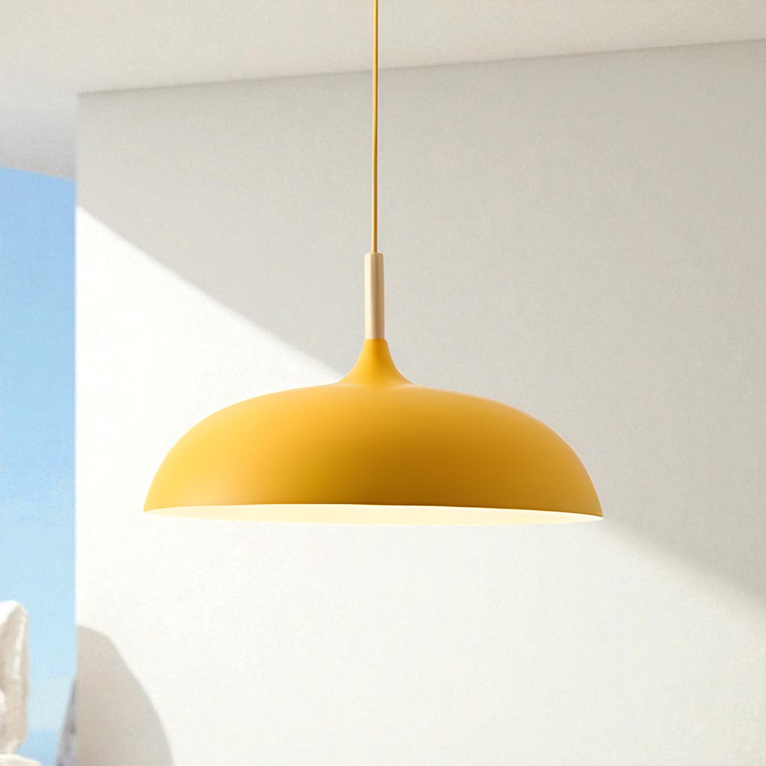 Lampa Wisząca Metal I Drewno | Pastelowa