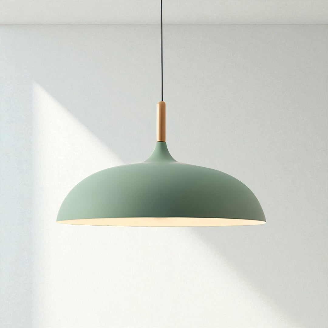 Lampa Wisząca Metal I Drewno | Pastelowa