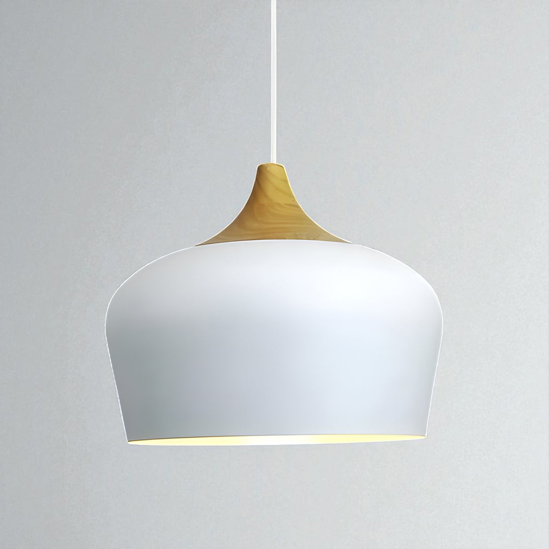 Lampa Wisząca Metal I Drewno | Pastelowa
