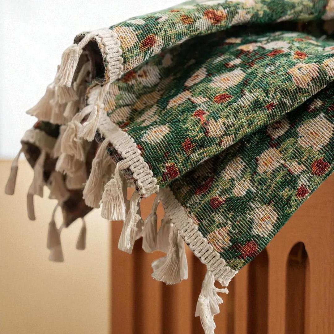 Zasłona Boho-Chic Kwiatowa Z Frędzlami | Można Prać W Pralce