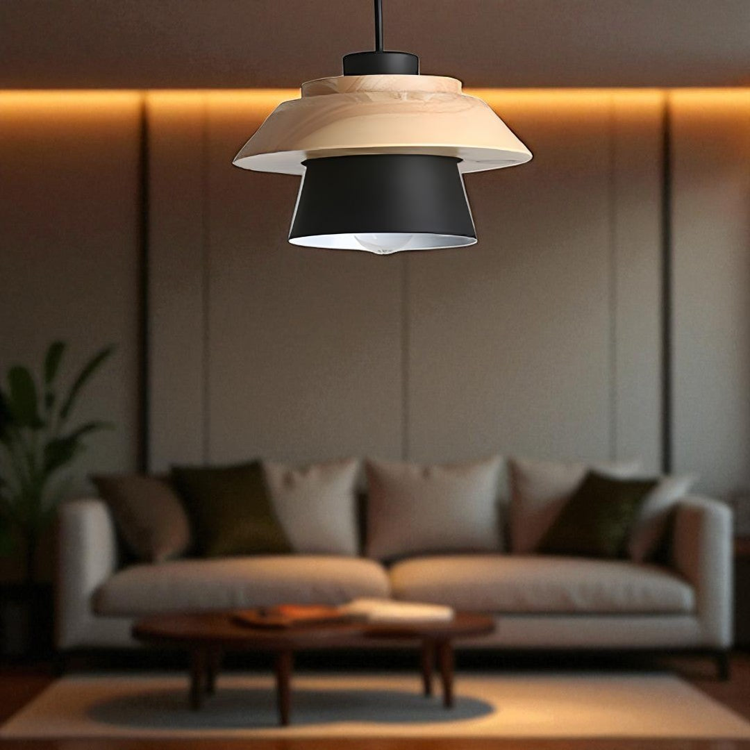 Skandynawska Minimalistyczna Lampa Wisząca | Drewniana