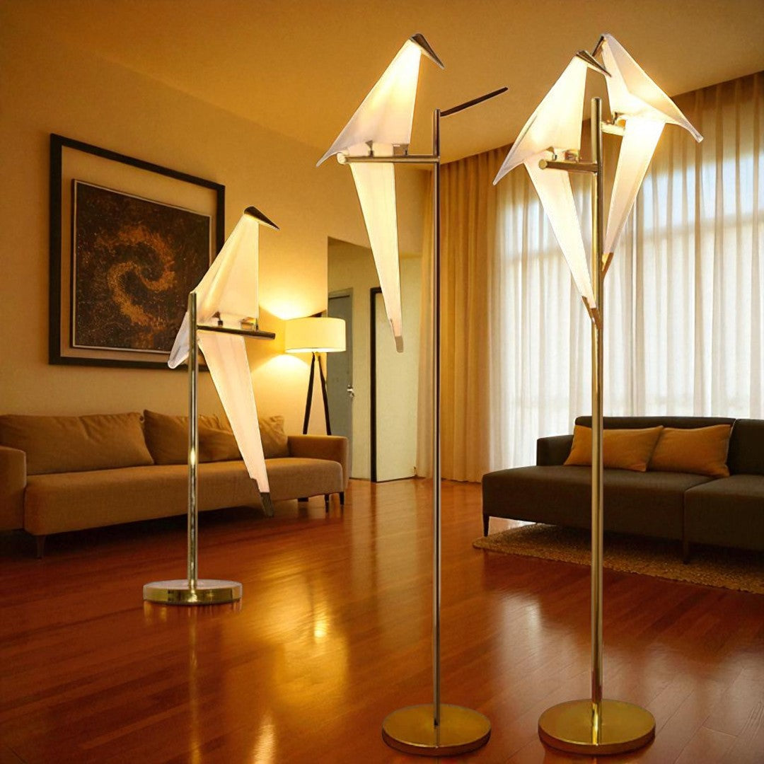 Dekor Magnetyczna Lampa Ptak | Styl Origami