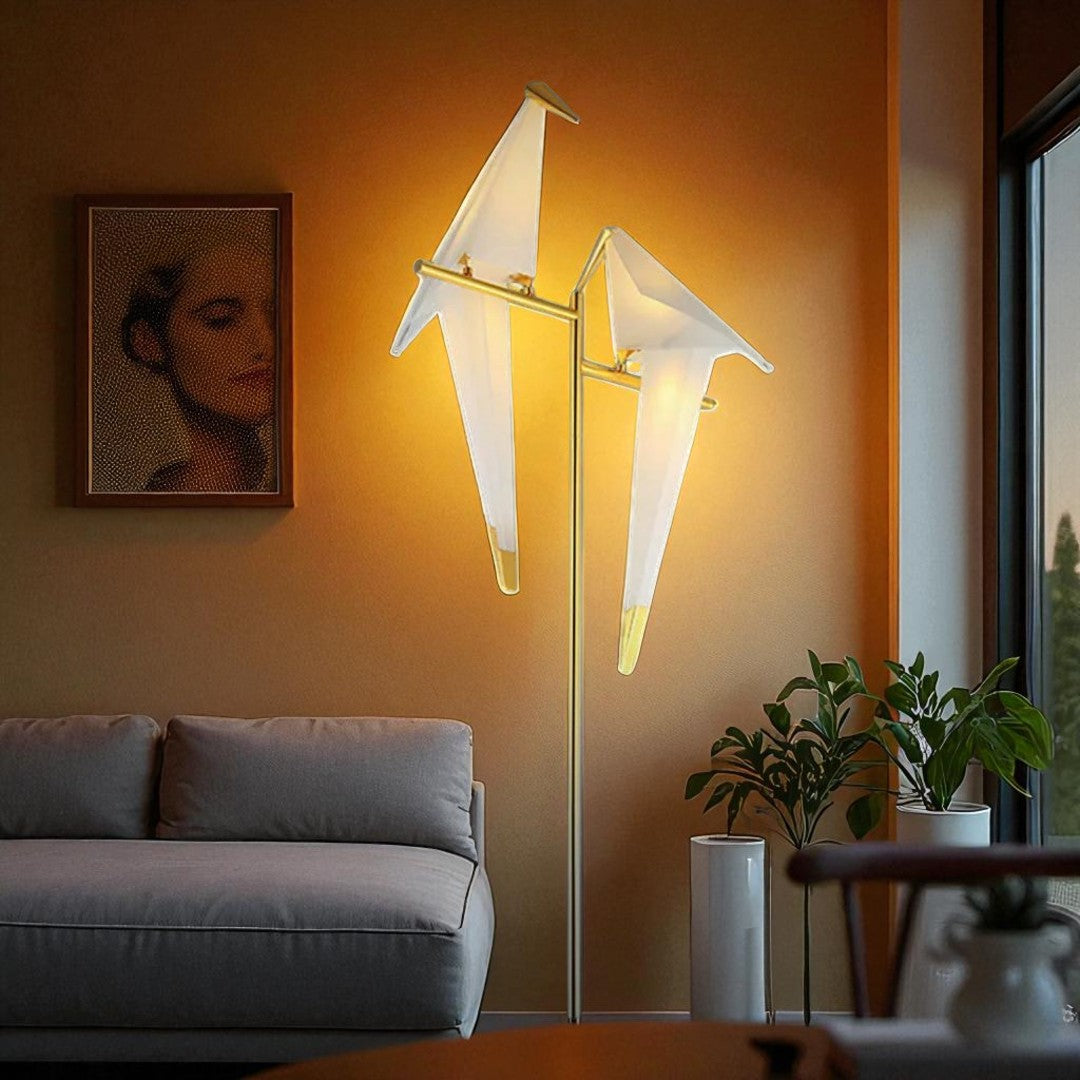 Dekor Magnetyczna Lampa Ptak | Styl Origami