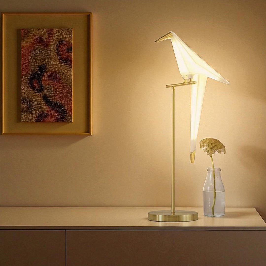 Dekor Magnetyczna Lampa Ptak | Styl Origami
